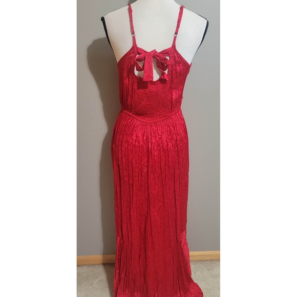 NWT Band of the Free Ruby Red Wrap Midi Dress - Picture 3 of 10
